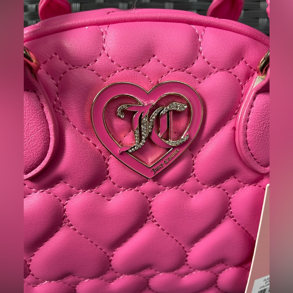 JUICY COUTURE BAG,Juicy Couture Vibrant Pink Heart Crossbody Bag - Picture 8 of 16
